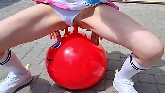 I get double the pleasure with my sex toy and outdoor masturbation