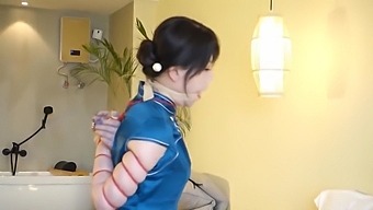 Shibari bondage techniques in amateur porn video