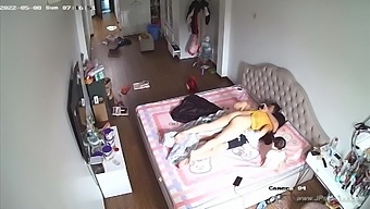 Hidden cam captures intimate moments of a couple's private life