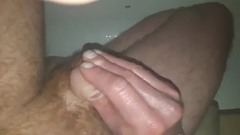 British stud enjoys shower fetish with big cock